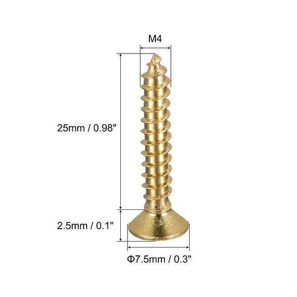 Brass Wood Screws, Phillips Flat Head Self Tapping Connectors - Bed ...