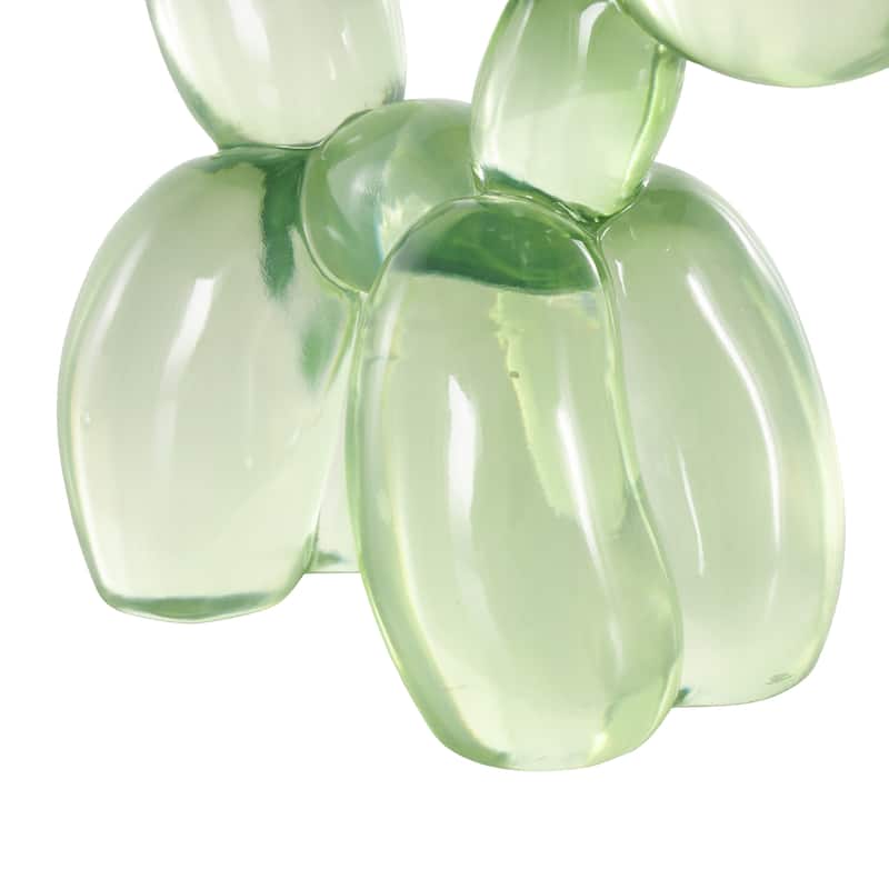Resin Dog Tinted Balloon Sculpture - Light Blue, Green or Pink - Roche River Decor