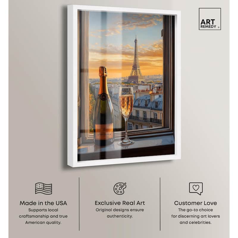 Classy Drink in Paris Shadowbox by Art Remedy