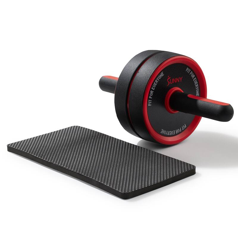Sunny Wide Ab Core Roller Wheel & Knee Pad - NO. 090 - Black