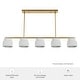 preview thumbnail 7 of 5, Hunter + Jasmine Roth Harlowe Modern Luxe Gold Milk Glass 5-Light Linear Chandelier - Transitional, Contemporary