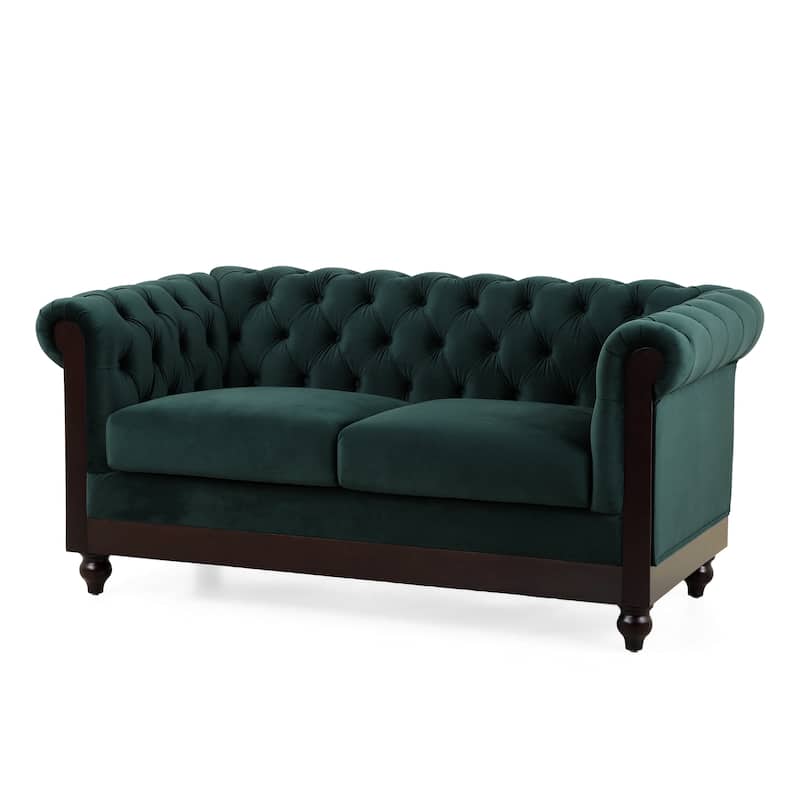 Chesterfield Velvet Loveseat Sofa