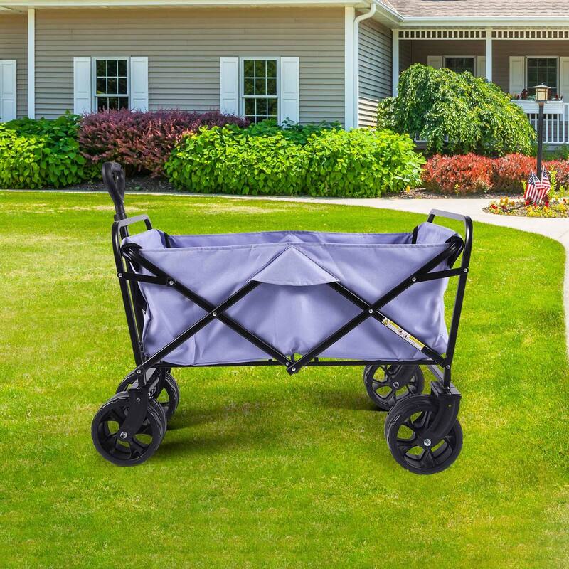 100L Foldable Beach Cart 220Lbs Load with Off-Road Wheels