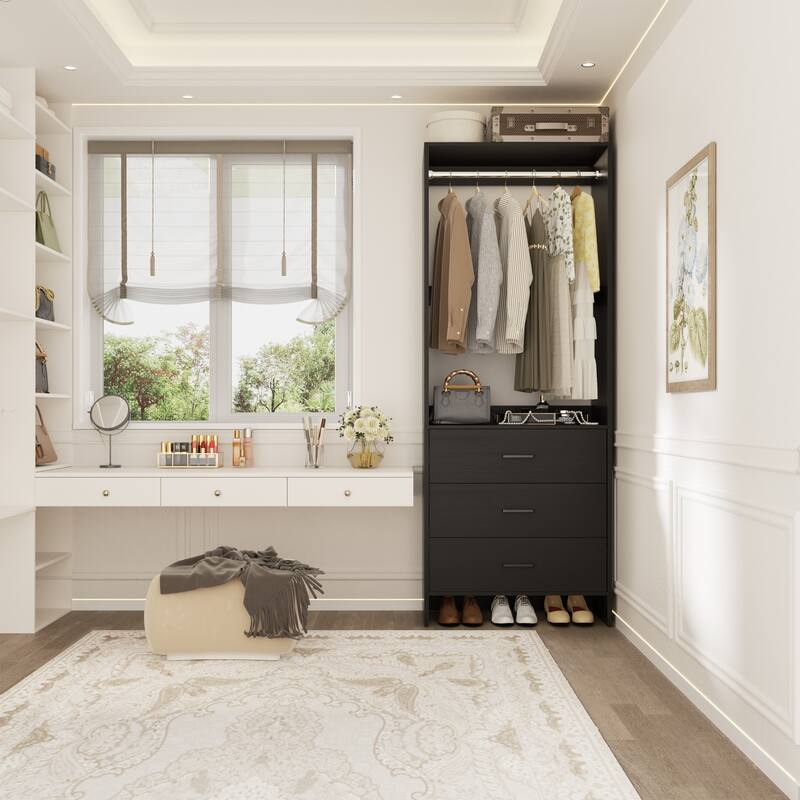 Cimly Freestanding Closet Sytem, Closet Organizer Wardrobe for Walk-in and Reach-in Closet