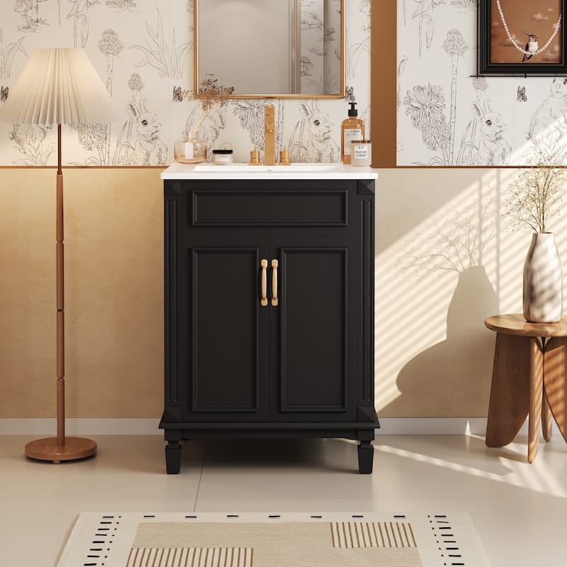 Space-Saving 24" Modern Bathroom Vanity with Sink