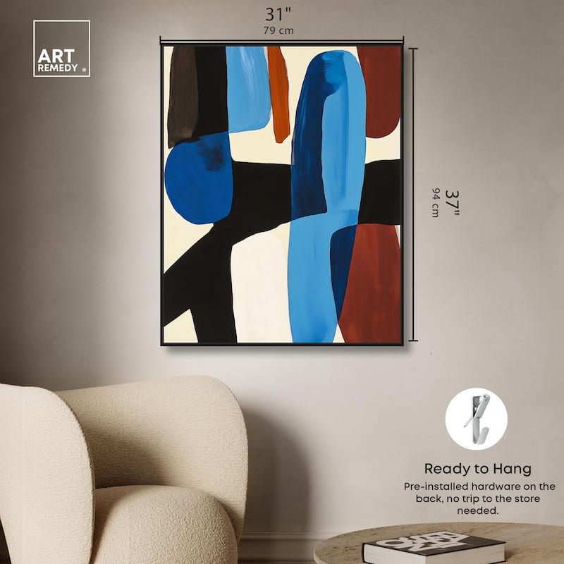 Cobalt Collision Canvas by Art Remedy