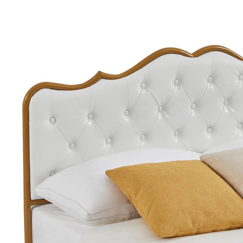 Full Queen King size metal frame bed bedroom