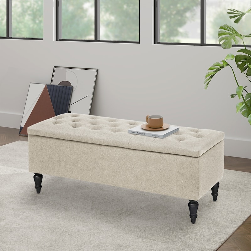 Maypex 45 in. Upholstered Storage Bench