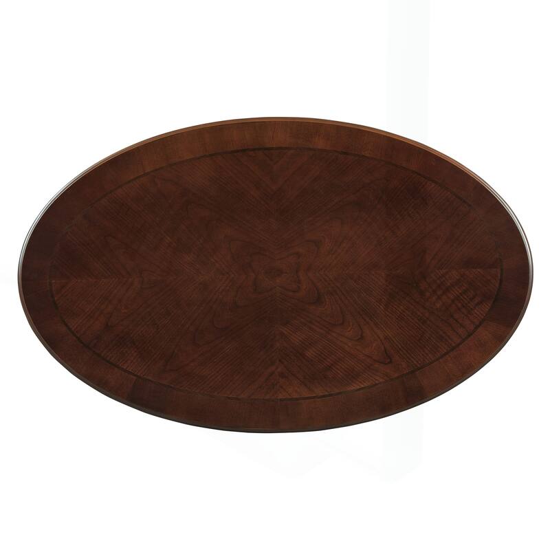 Vintage Oval Coffee Table with Multiple Storage Options and Sturdy Construction