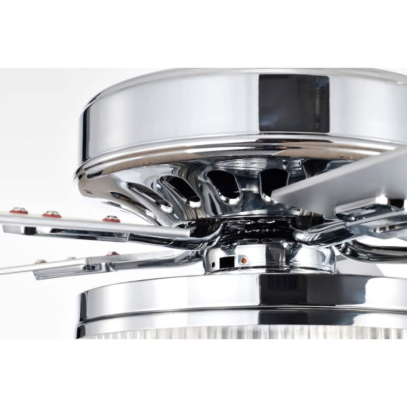 Chrome 52 Inch Polished Finish Ceiling Fan with Remote