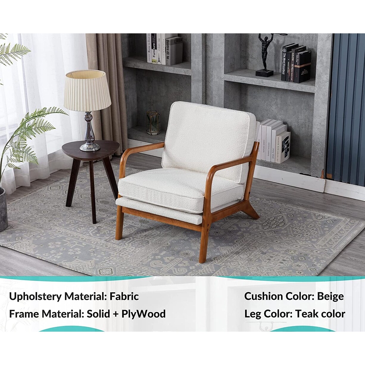 Comfy Lounge Arm Chair Mid Century Modern Upholstered Accent