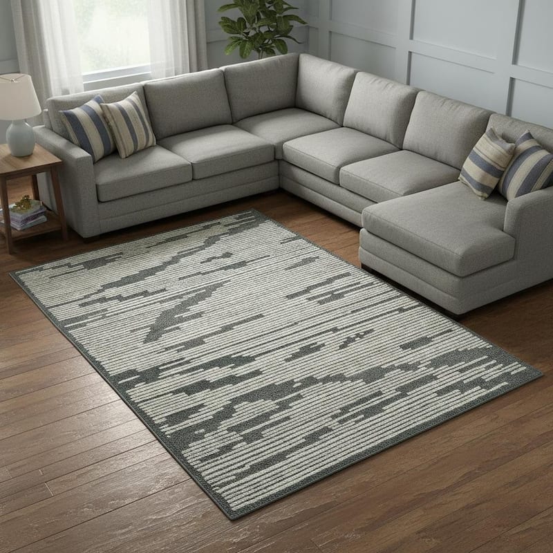 HomeRoots Geometric Lodge Rectangle Area Rug - 156.00 in. x 108.00 in.  x 0.45 in.