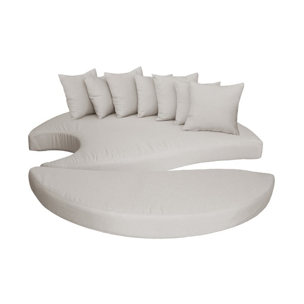 TK Classics Patio Cushion Cover Set for Sun Bed Cushions - Bed