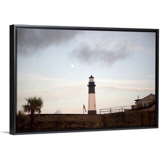Shop A Full Moon Sets Over Tybee Island Lighthouse Near Savannah