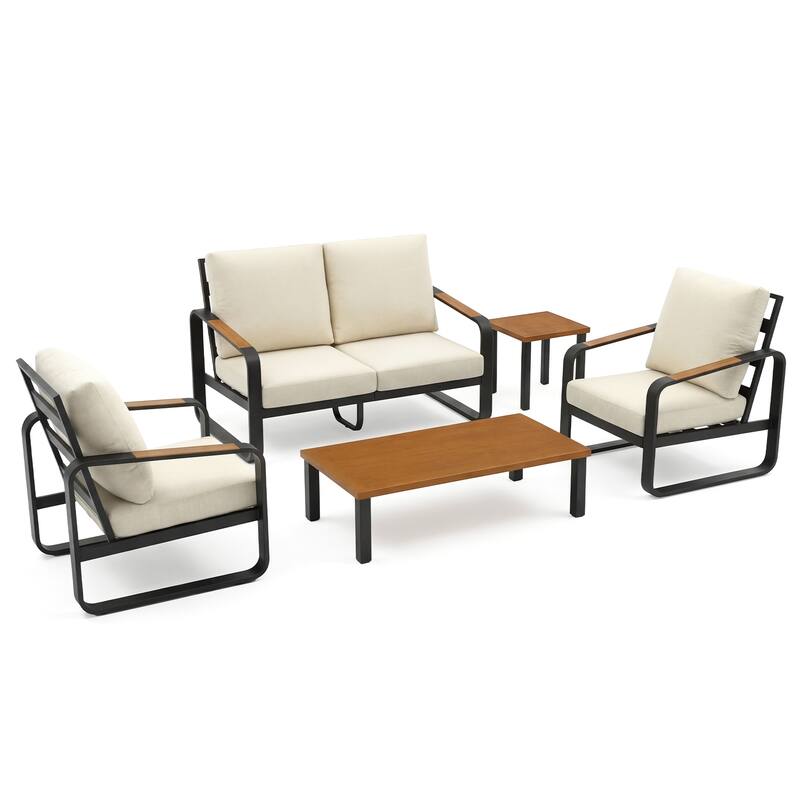Outdoor Patio Conversation Sofa Set with Cushions