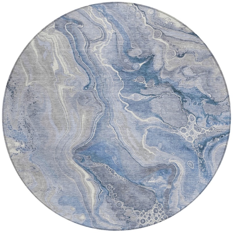HomeRoots Abstract Modern Rectangle Outdoor Rug