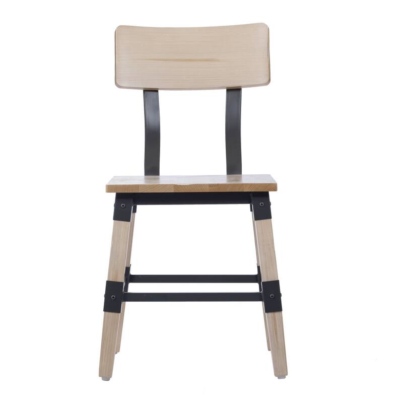 4 Pack Commercial Grade Rustic Antique Industrial Style Wood Dining Chair