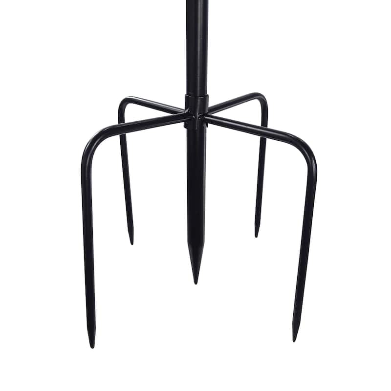 Silver Metal Windmill Garden Stake