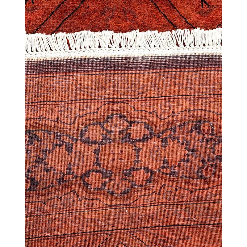 Fine Vibrance, One-of-a-Kind Hand-Knotted Area Rug - Orange, 6' 1" x 6' 1" - 6' 1" x 6' 1"