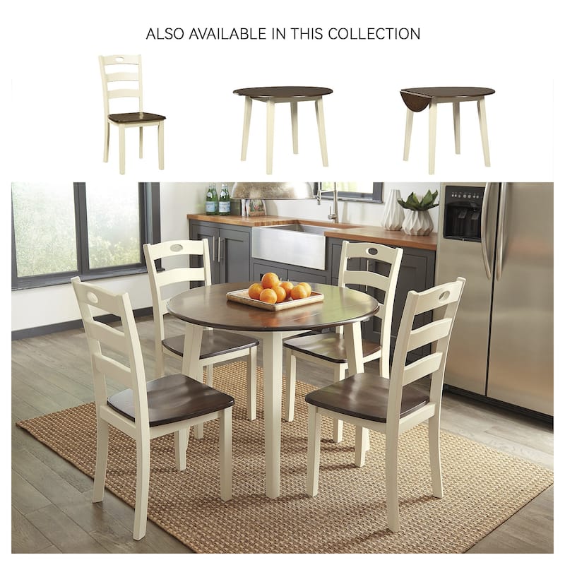 Signature Design by Ashley Woodanville Ivory and Brown Dining Chairs (Set of 2)