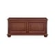 preview thumbnail 3 of 2, Solid Rectangular Storage Chest - 40.5" - Cherry Finish