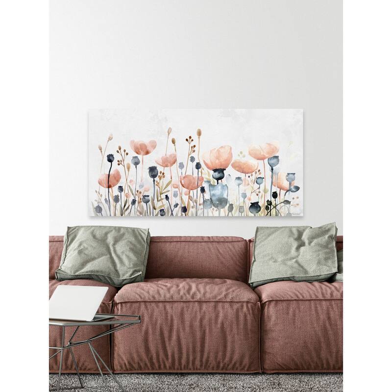 'Wild Poppy Fields' Painting Print on Wrapped Canvas