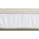 preview thumbnail 1 of 1, White Pom Pom Baby Boy or Girl Crib Bed Skirt for Boho Llama Collection - Gender Neutral Solid Color Bohemian Southwest Tribal