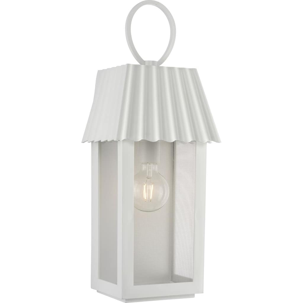 POINT DUME® Hook Pond Shelter White Outdoor Wall Lantern with DURASHIELD - 8.5 in x 7.125 in x 22.375 in