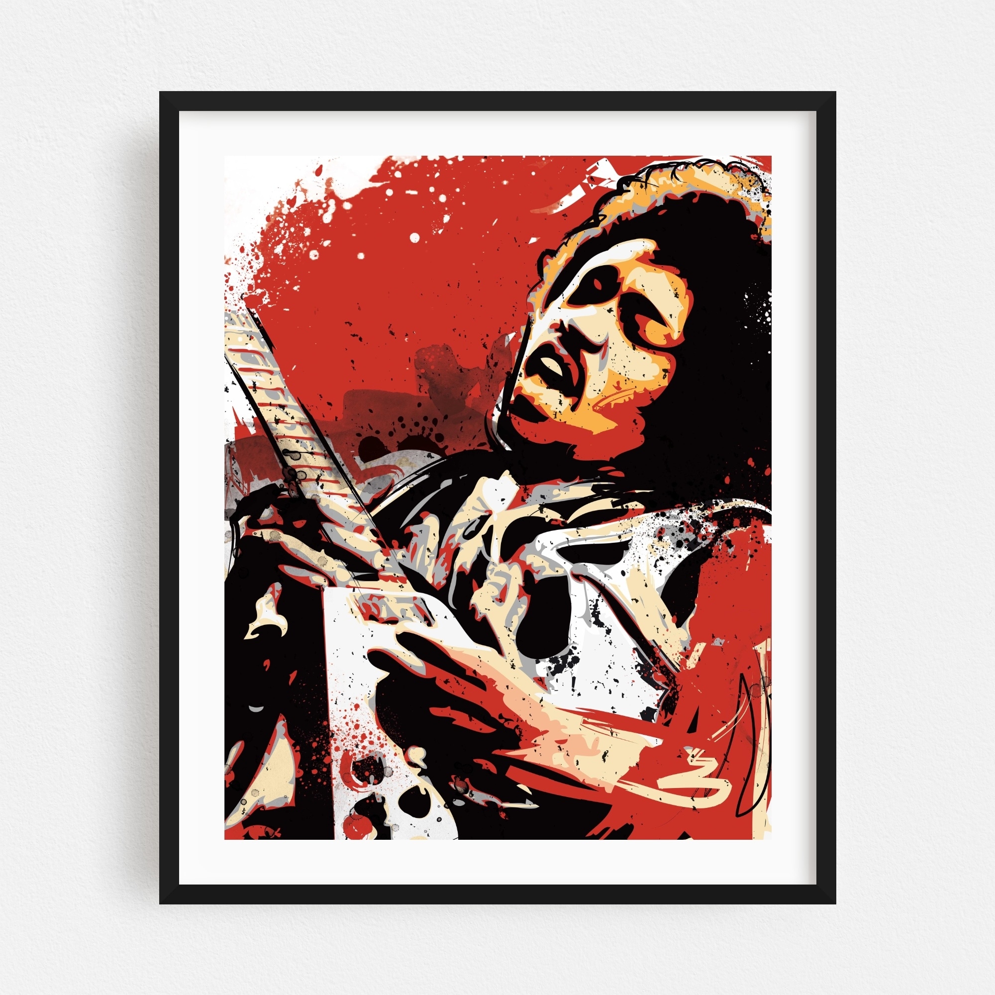 Seattle Washington Jimi Hendrix pop art Guitar Music Art