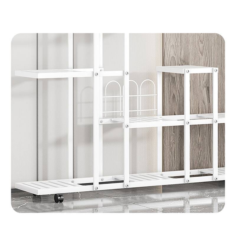 Metal Plant Stand, Indoor Plant Shelf for Multiple Planter, Wrought Iron Multiple Flower Pot Holder Shelf Plant Display