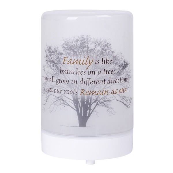 5.75” LED White “Remain As One” Family Tree Inspirational Essential Oil Diffuser - N/A