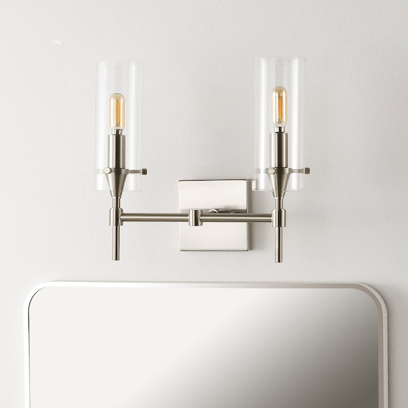 Jayce Bohemian Farmhouse Iron/Glass LED Vanity by JONATHAN Y
