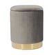 preview thumbnail 1 of 16, Zoe Velvet Storage Ottoman Grey