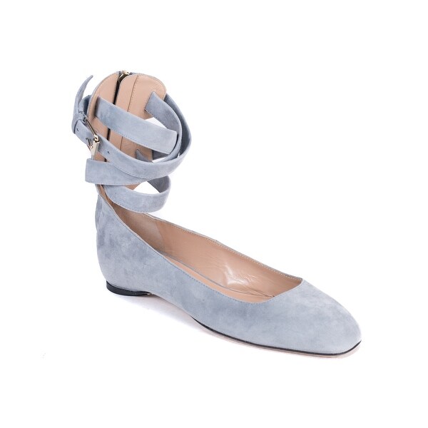 suede ballerina pumps