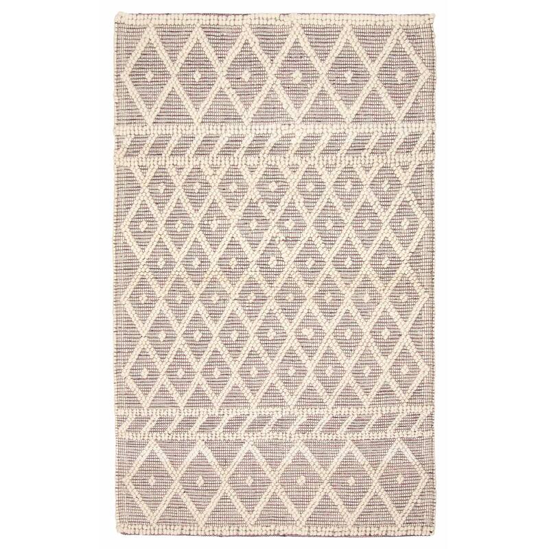 ECARPETGALLERY Braid weave Sienna Cream Wool Rug - 5'2 x 8'2 - Cream - 5'2 x 8'2