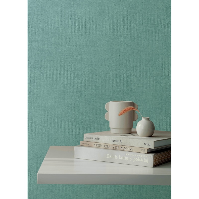 A-Street Prints Nuovo Light Blue Faux Linen Wallpaper