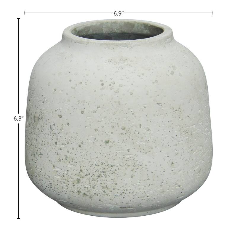 Patio Ro-Cement Vase, Antique White