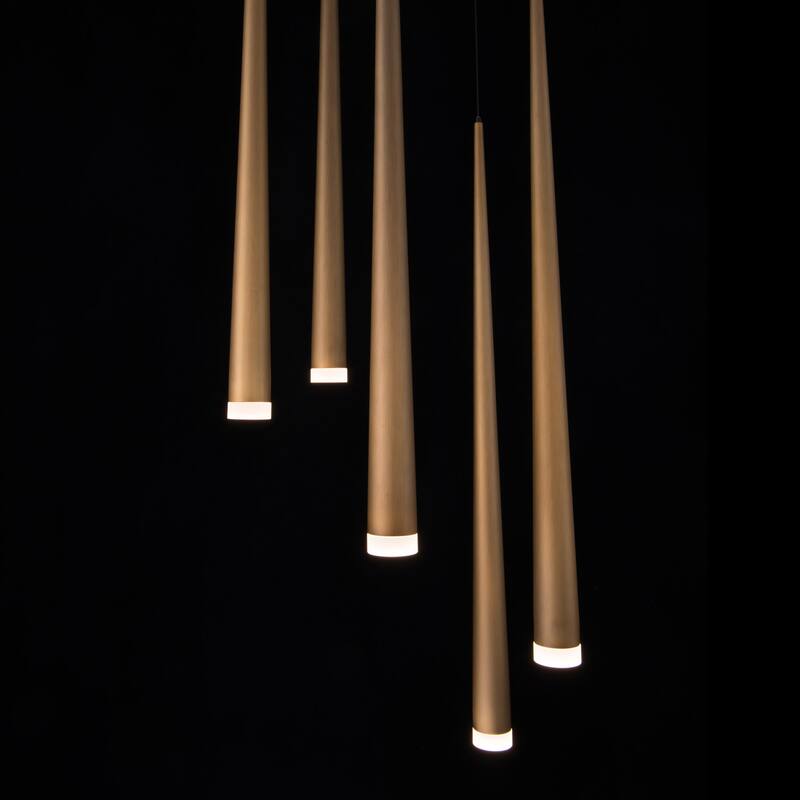 Modern Forms Cascade 5 Light 17" Wide LED Crystal Multi Light Pendant