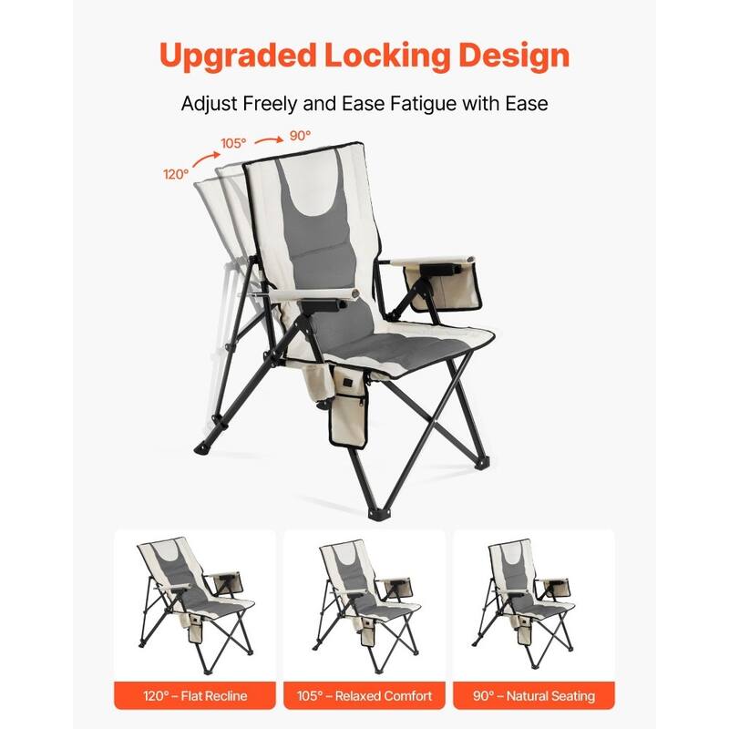 Foldable High Back Heated Chair with Adjustable Recline and Cup Holder Side Storage Pockets - 22.83" x 32.67" x 55.11"