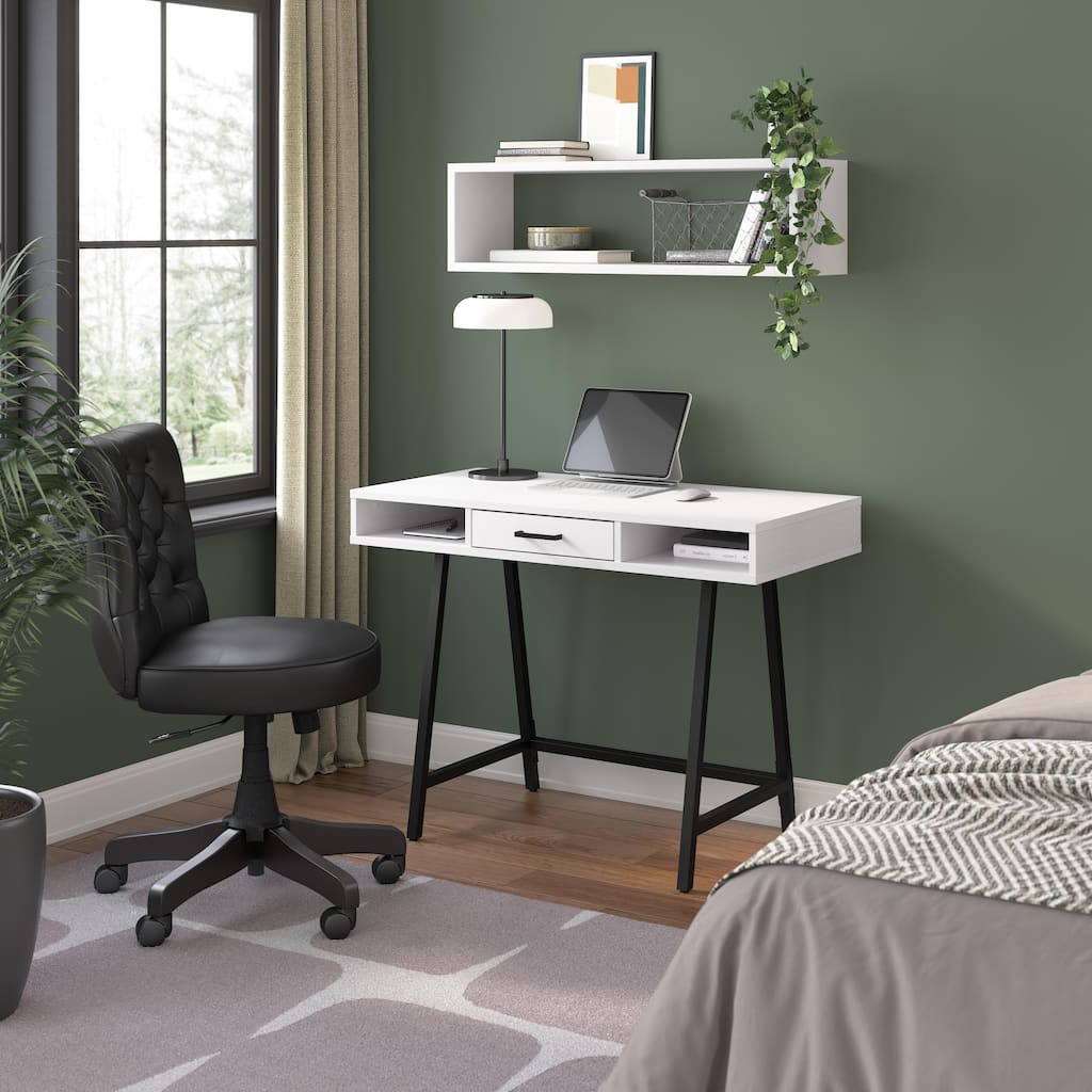 Bush Furniture Steele 40W Writing Computer Desk with Storage