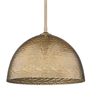 Golden Lighting Shepard 1-light Pendant in Modern Brass and Modern Brass shade - Modern Brass