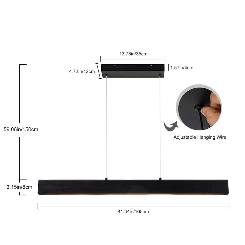 Adjustable Integrated LED Linear Pendant - 41.34