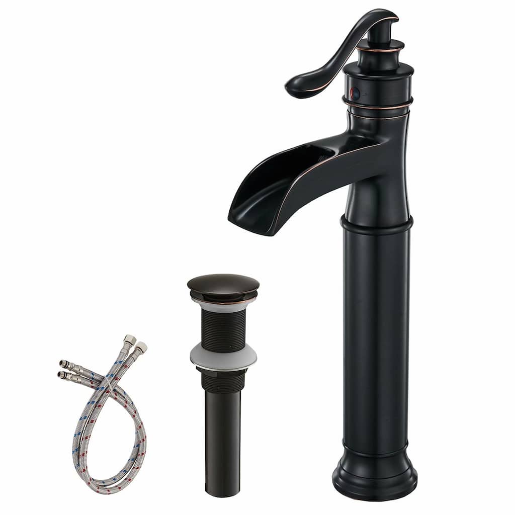 Vibrantbath Vessel Sink Faucet with Pop Up Drain Without OVerflow