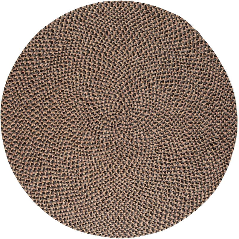 Rhody Rug Lexington Tweed Indoor/Outdoor Braided Rug - 10' Round - Shadow