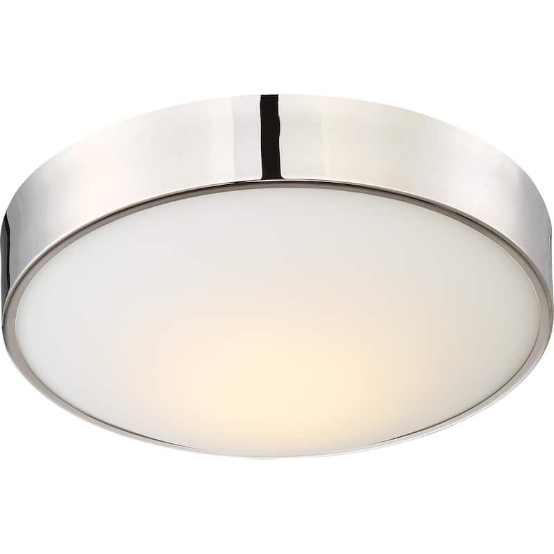 Nuvo Lighting 62/774 Perk Single Light 13" Wide Integrated LED Flush - Polished Nickel