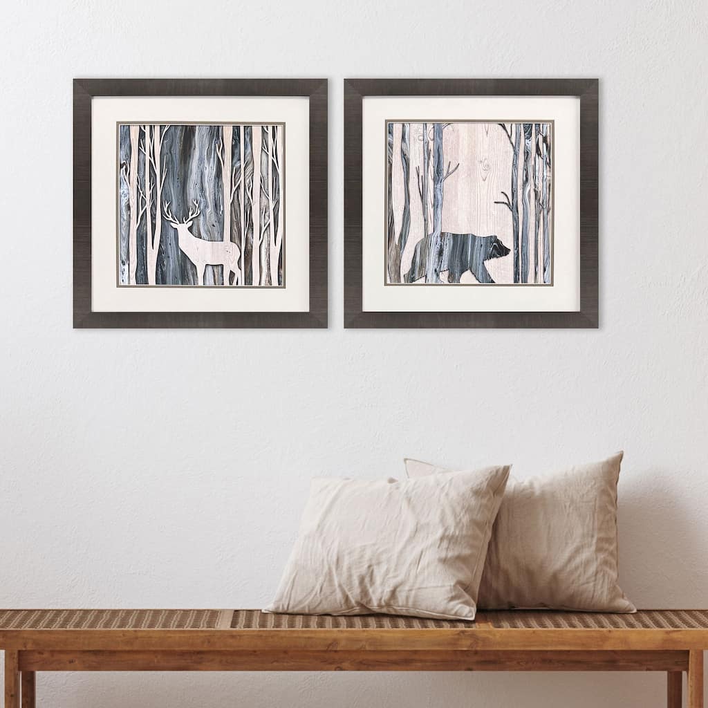 Paragon Fluid Lodge Framed Art - Set of 2