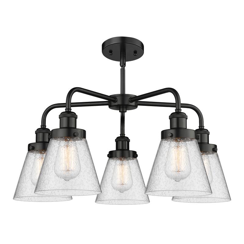 Innovations Lighting Cone - 5 Light 24" Stem Hung Chandelier