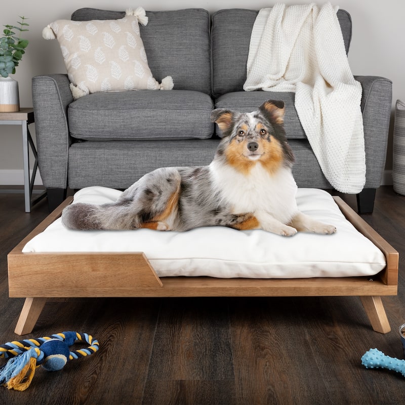 PETMAKER Elevated Dog Bed - 36” x 29.5” Indoor Dog Bed with Soft Cushion