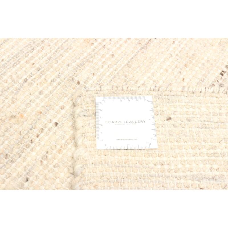 ECARPETGALLERY Braid weave Sienna Tan Wool Rug - 5'0 x 8'7