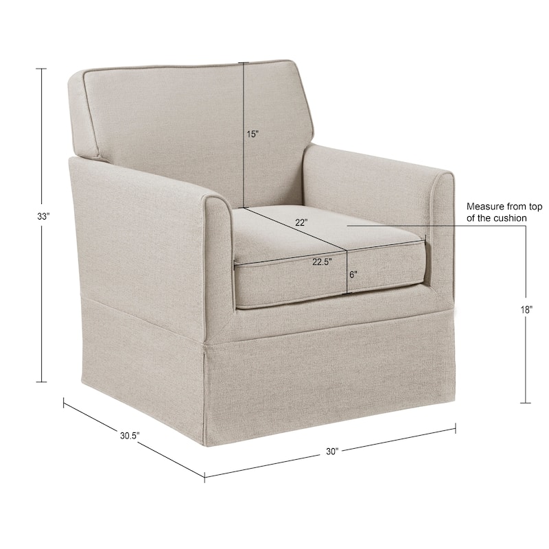 510 Design Paula Slipcover Accent Armchair - 30"W x 30.5"D x 33"H